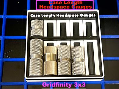Gridfinity - Hornady Case Length Headspace Gauges