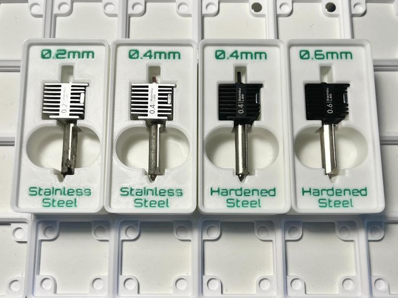 Gridfinity A1 Nozzle Labeled Holder