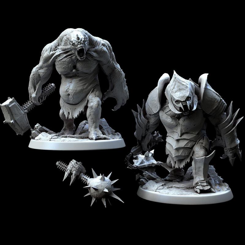Troll (pose 3 of 3) (armor and no armor/ 3 weapons)
