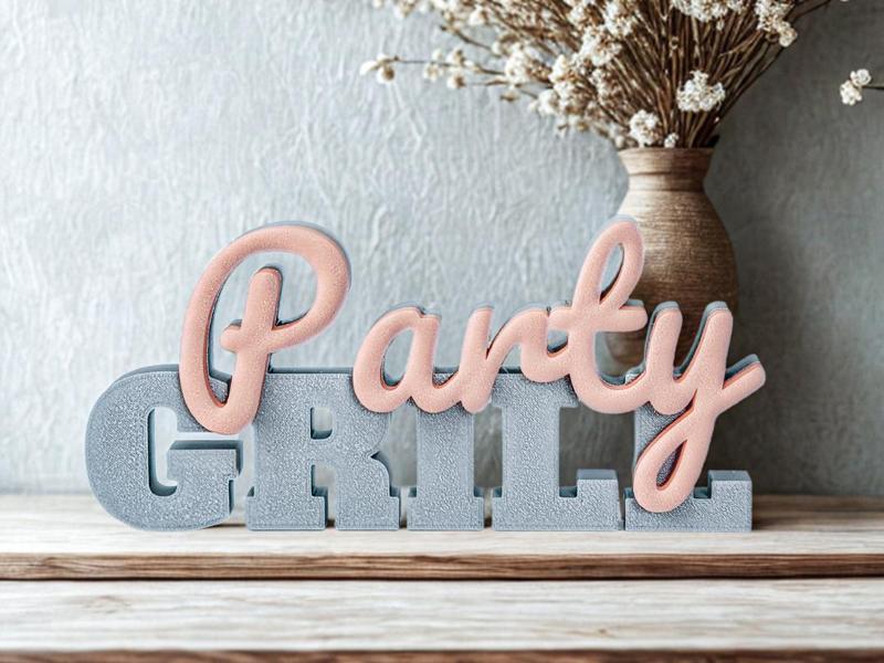 Grill Party Sign Decoration