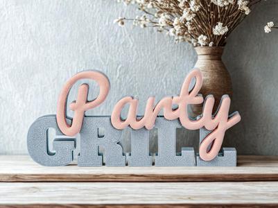 Grill Party Sign Decoration