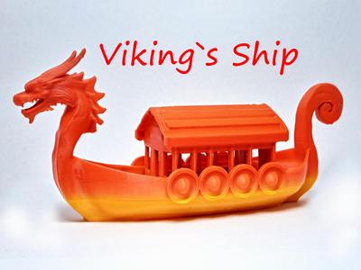 Viking`s Ship - Fantasy Dragon head Benchy boat