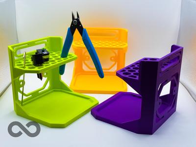 Hexagon Desk Shelf - Solid Bottom 