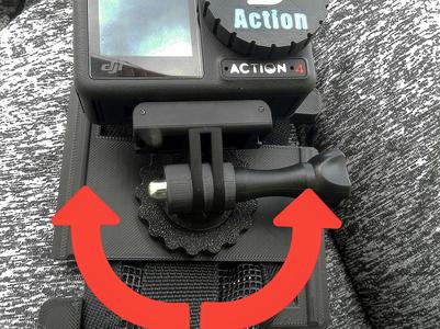 Rotating Backpack Clip for Action Camera