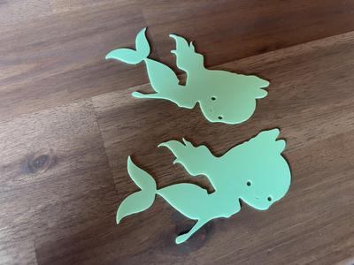 Mermaid for gluing or hanging
