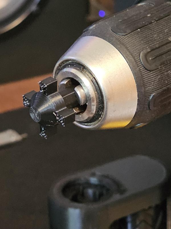 1/4" Business Card Embosser Drill Adapter