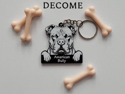 American Bully keychain