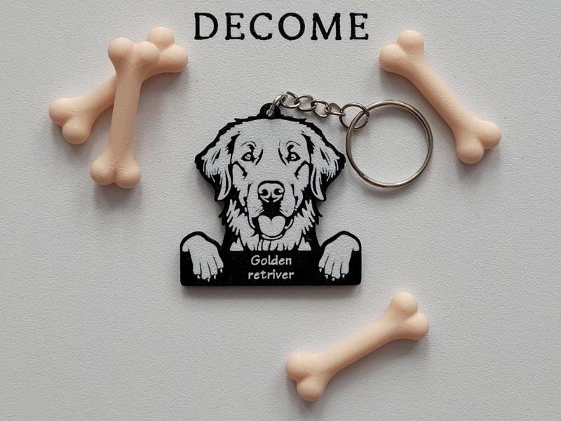 Golden Retriver keychain