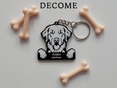 Golden Retriver keychain