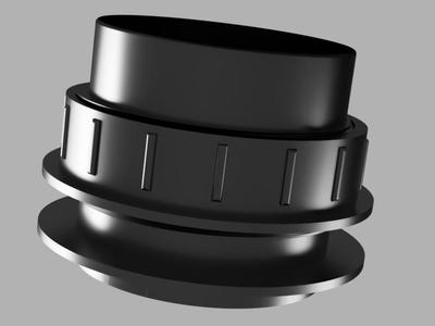 Duct fitting for Omtech Laser exhaust hose