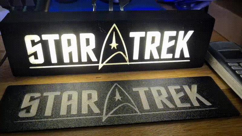 STAR TREK Sign LED backlight 70s - Now v2.1 - 70er