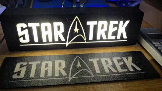STAR TREK Sign LED backlight 70s - Now v2.1 - 70er