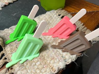 Melting Pudding Popsicle Fridge Magnet