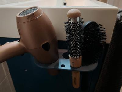 Shelf for hair dryers, brushes and more