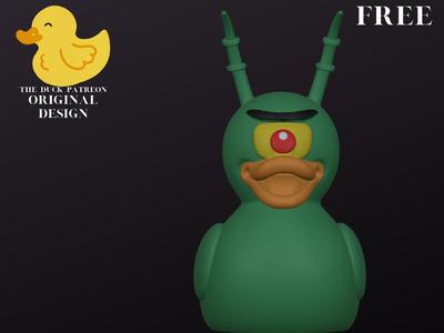 SPONGEBOB PLANKTON RUBBER DUCK