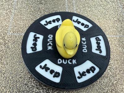 DUCK DUCK JEEP POKER CHIP WITH DUCK ON TOP