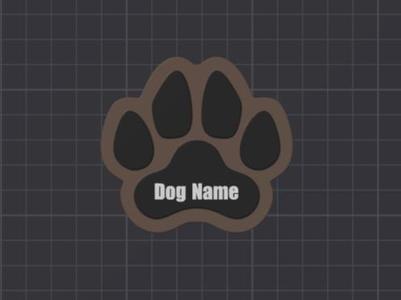 Dog Paw Name Tag – No AMS Needed!