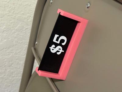 Price Tag Holder with Magnetic Base