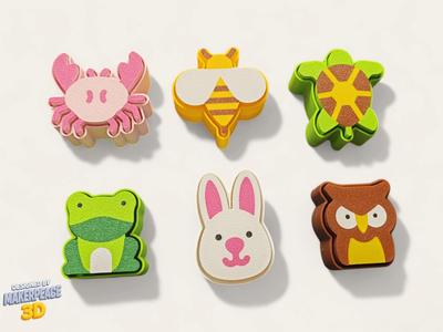 Animals - Fidget Clickers 2 (6 Cute Creatures)