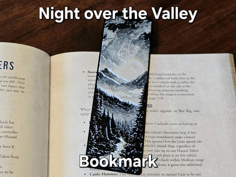 "Night over the Valley" - Bookmark