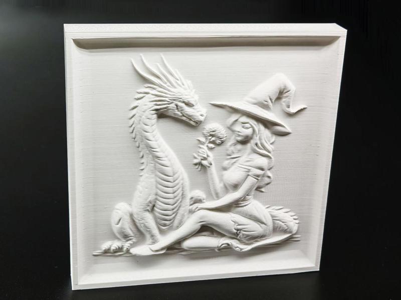 Love between a beautiful witch and a dragon