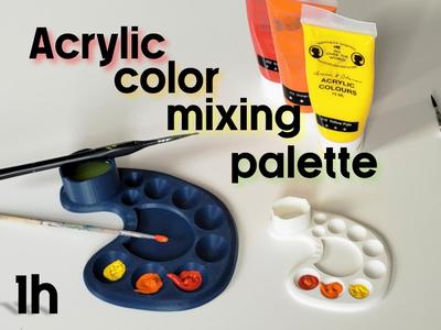 Acrylic color mixing palette