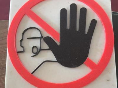 Stop Hand Sign (Glue needed)