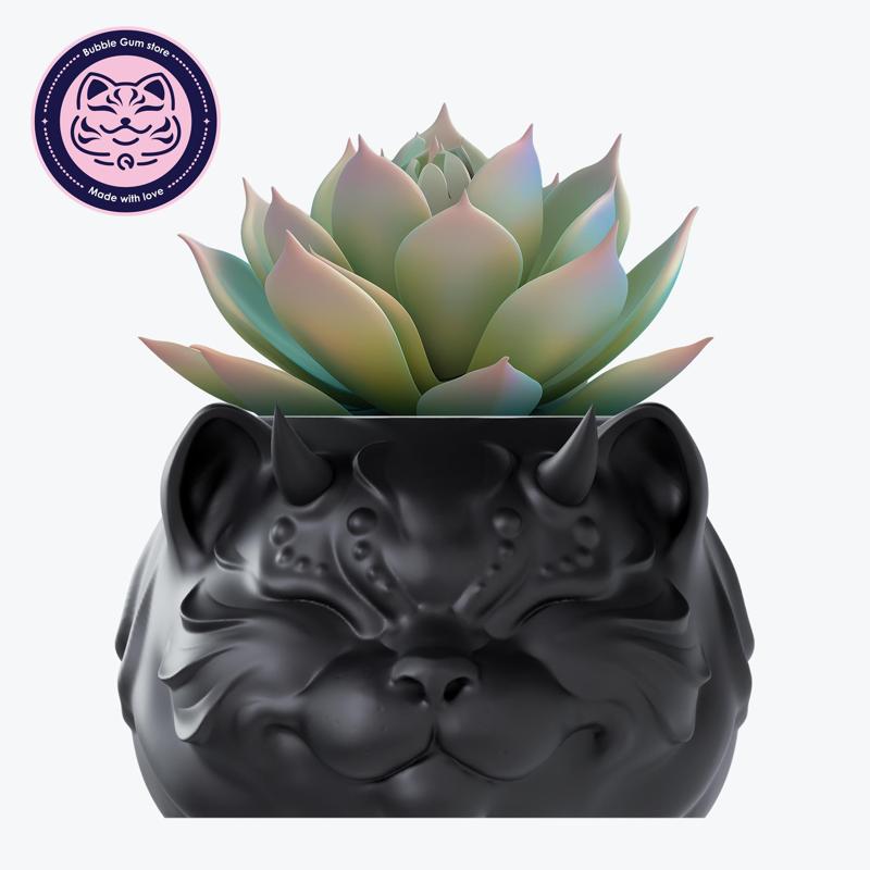 Mystic Cat Pot - 3D Printable Model