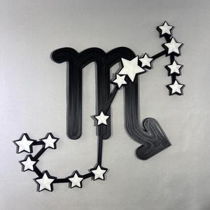 Scorpio Zodiac Constellation – 3D Printable Scorpio Art STL Files - NO AMS - COMMERCIAL LICENSE
