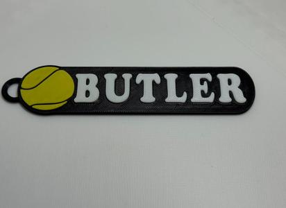 Tennis Bag Tag Keychain