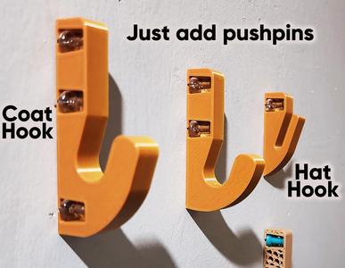Push-Pin Wall Hooks