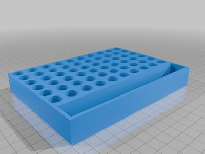 Acrylic paint pen stand for 60 pens with tray for tops