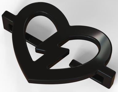 Evil Neuro heart hair pin