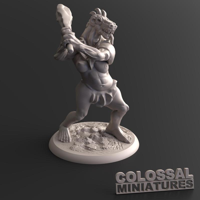 Lizardfolk Female Club Two Handed A