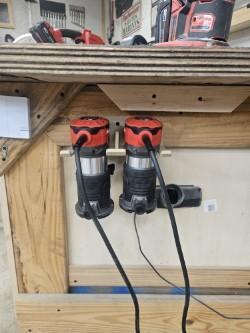 Trim router two pack holder