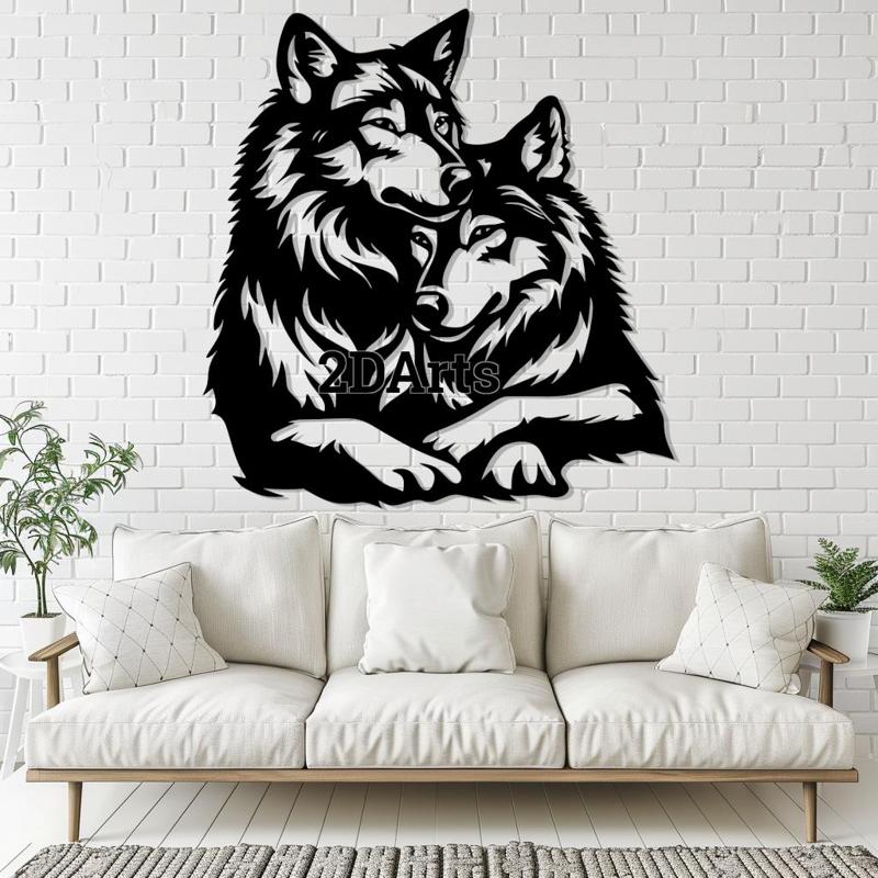 Wolf Couple 2D Wall Art/Window Art