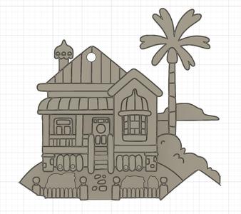 Porta llaves Casa de bluey