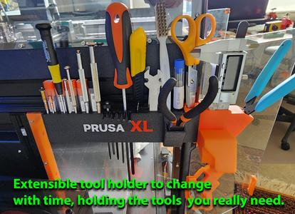 Dynamic extensible mega tool & nozzle holder for PrusaXL
