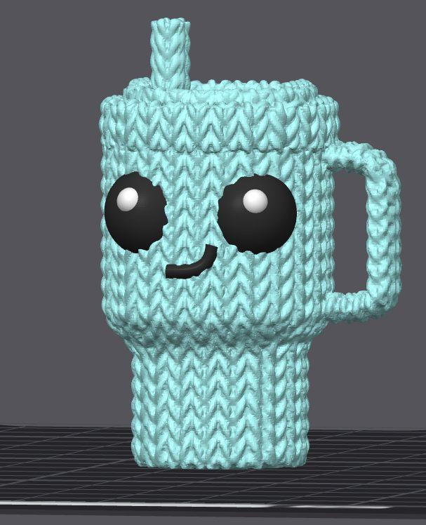 Knit Manley Tumbler Keychain
