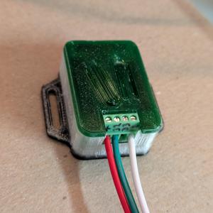Adafruit Mini Sparkle Motion Snap-on Enclosure remix with wire terminal cut-outs