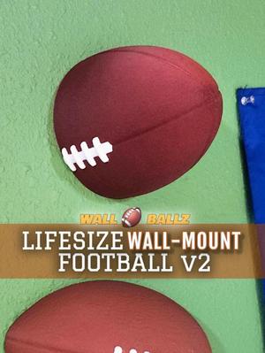 Lifesize Hanging American Football Half v2 :: Decorative 3D Pop Art Collection