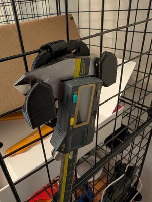 Velcro tie mountable caliper stand