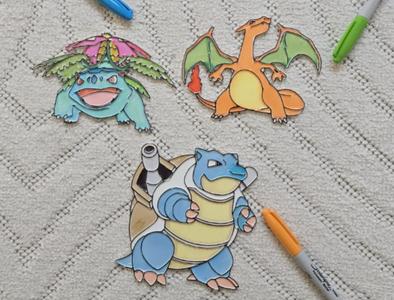 Pokemon DIY Coloring Panels Set 3rd Evolution Char Venu Blast