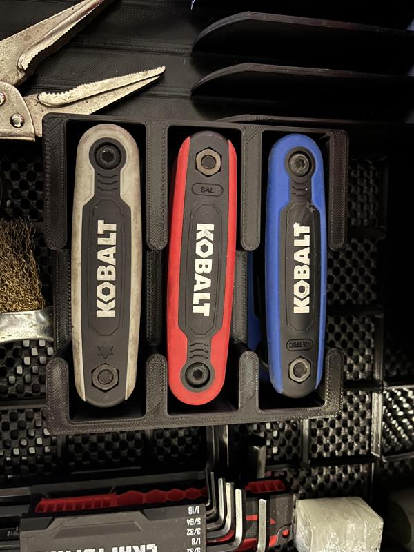 Gridfinity Kobalt Allen Key Tray