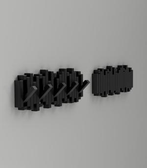 Sticks Wall-Mount Rack with Five Hooks