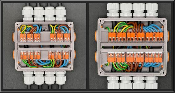 Multiconfiguration WAGO Junction box