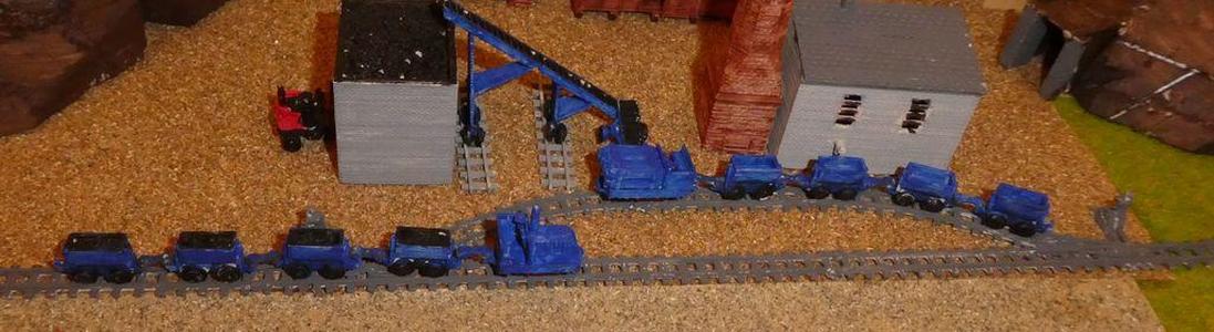 N-scale narrow gauge track for mine railway