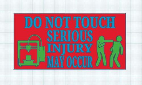 Do not touch sign