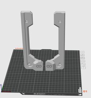 Centauri Carbon Build Plate and Cover Holder With Elegoo Logo NO TEXT