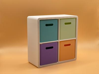Miniature Kallax Shelf in Barbie Scale